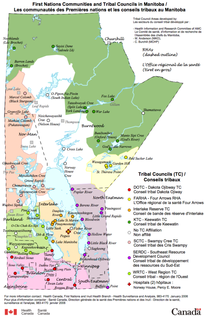 Map Of Manitoba First Nations Manitoba First Nations Diabetes